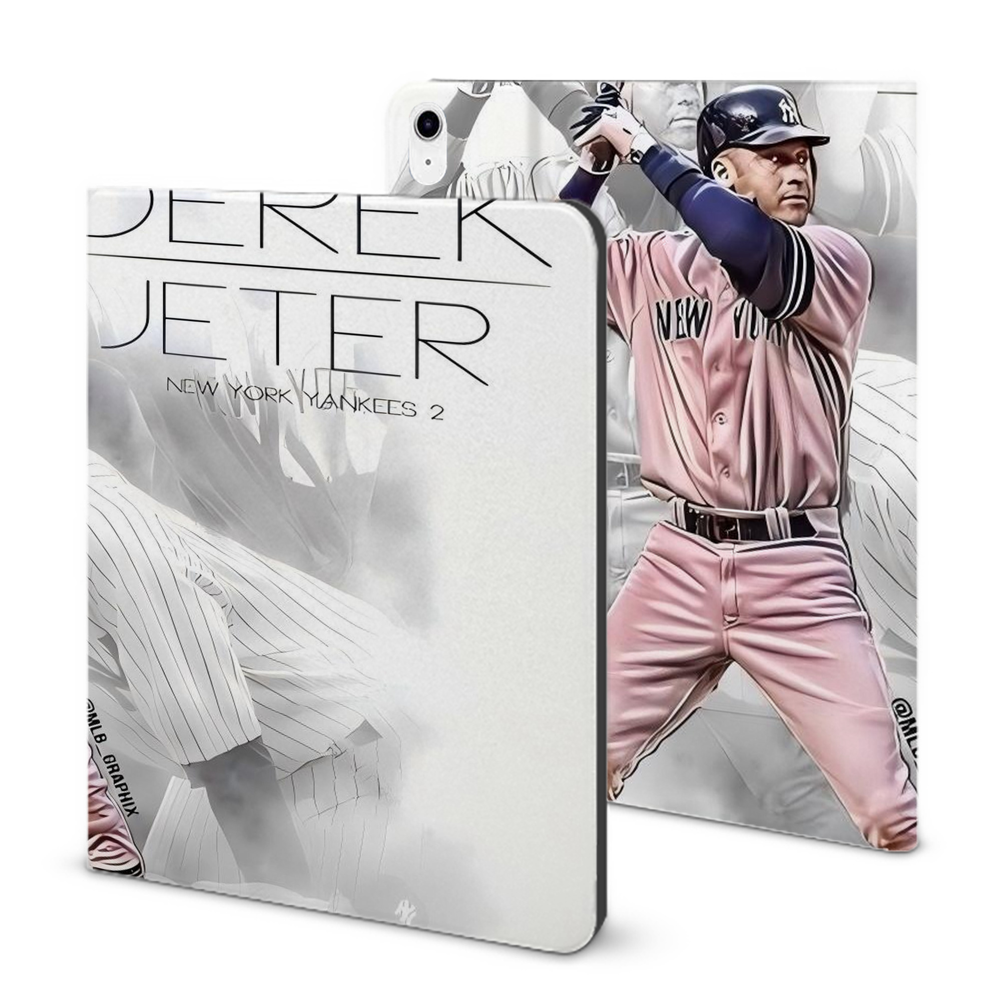 Derek Jeter 72 IPad Case Without Pencil Slot – Book-Style Cover With PU Leather & TPU – Slim, Durable, Scratch-Resistant, Full Protection & Easy Access